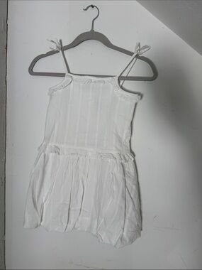 Janie and Jack White Girls bubble hem dress